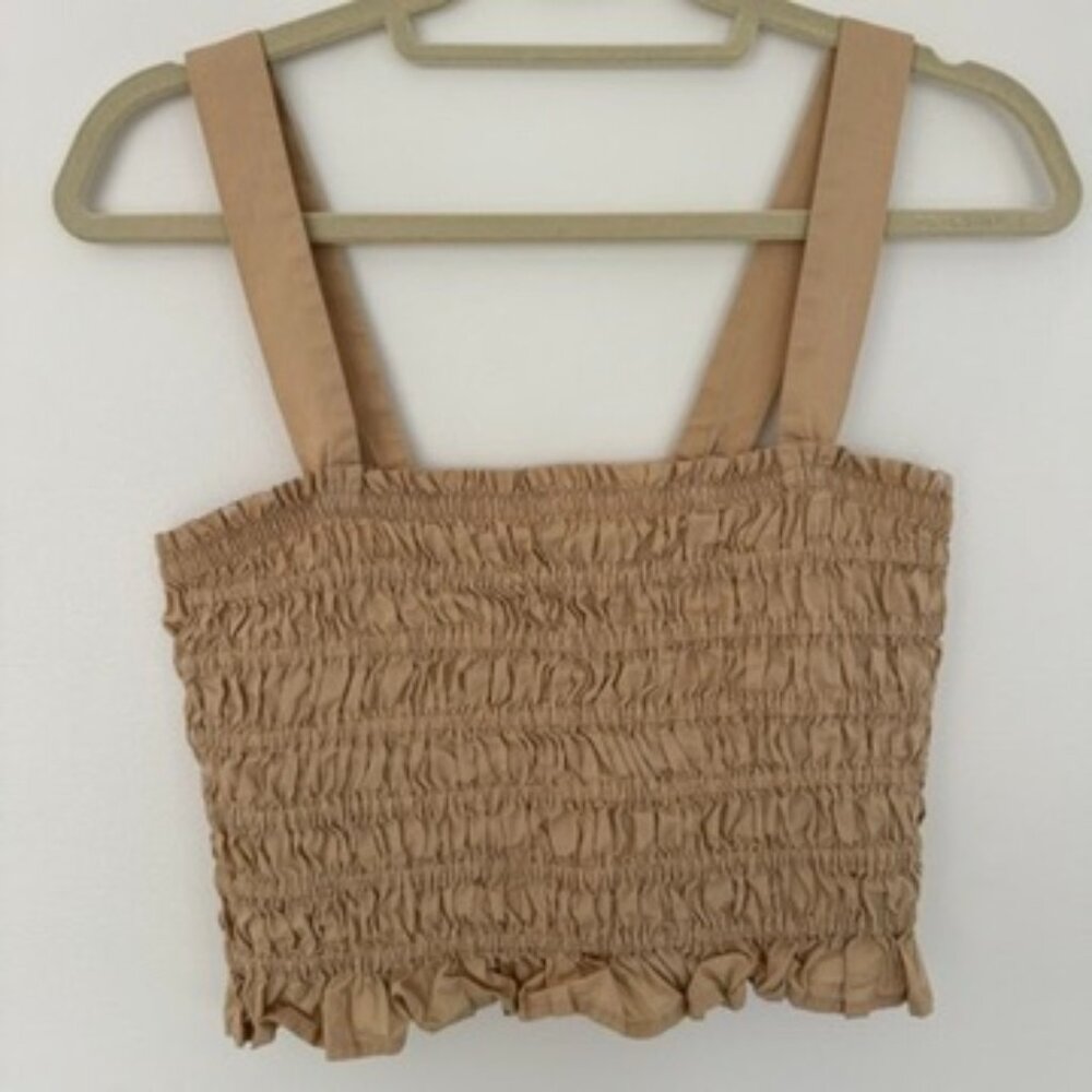 J. Crew Smocked tank top cropped Size S